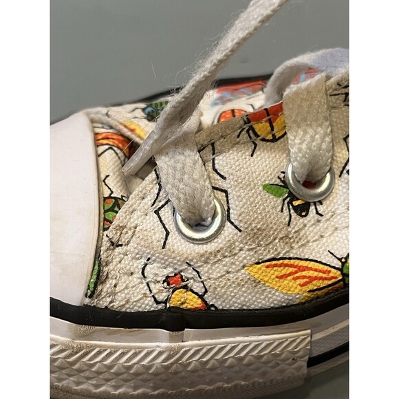 Converse Chuck Taylor All Star Hi Top Sneakers White Insect 670704F Youth 13 - Picture 8 of 9